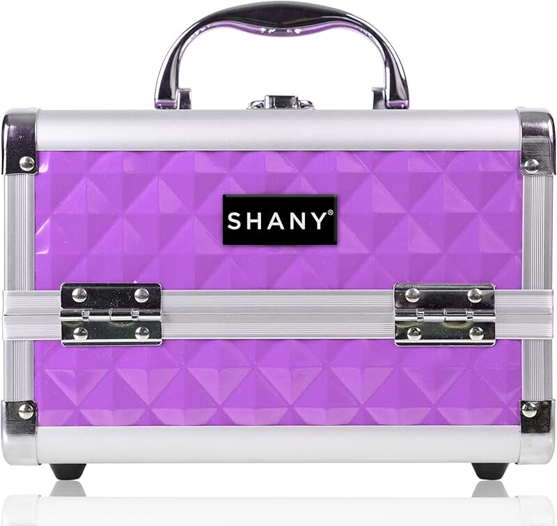 Purple portable makeup and jewelry storage case