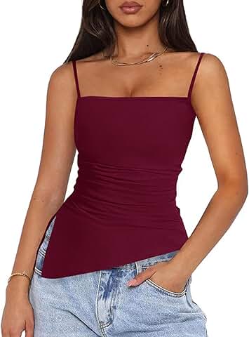 Women's Summer Sleeveless Spaghetti Strap Tank Top