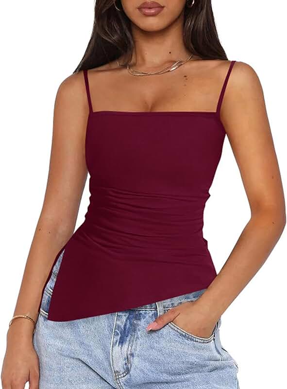 Women's Summer Sleeveless Spaghetti Strap Tank Top
