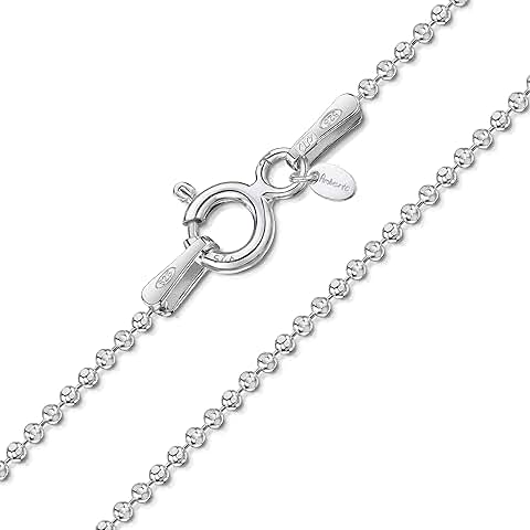 Sterling Silver 1.1mm Ball Chain Necklace for Men and Women