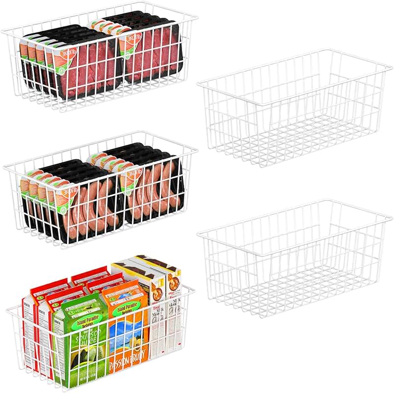Freezer Organizer Bins, 5 Pack