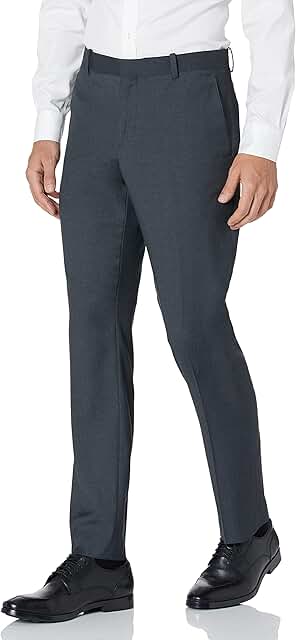 Men's Slim Fit Flat Front Dress Pants