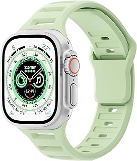 Soft Silicone Waterproof Watch Band for 38mm to 49mm Watches