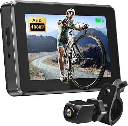 Bike Rear View Mirror with Camera and 4.3" Screen