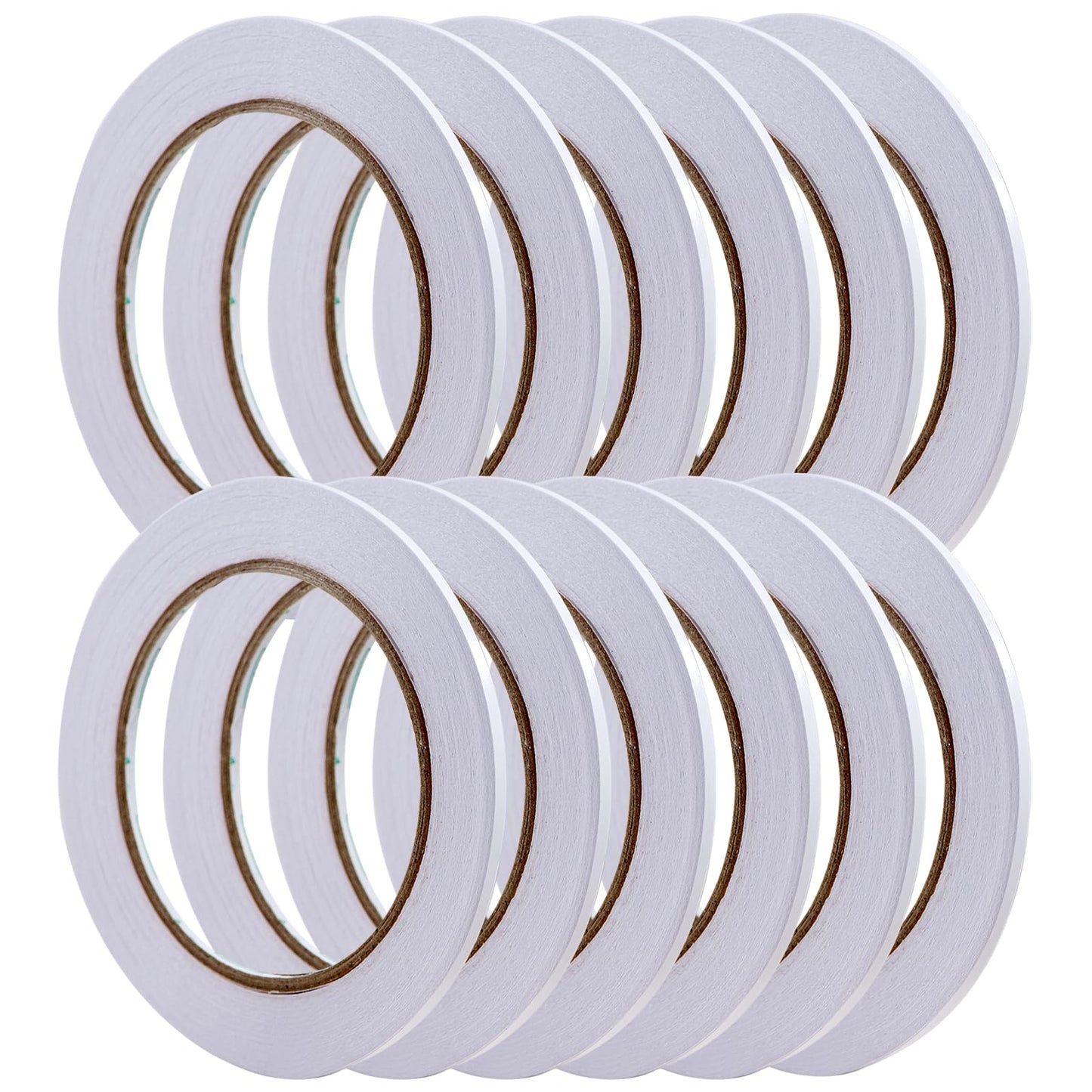 Double Sided Tape, 12 Rolls, 300 Yards for Crafts and Office