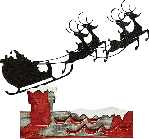 8-Piece Reindeer and Sleigh Die Set for Crafts