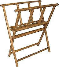 Wooden folding print and art display rack