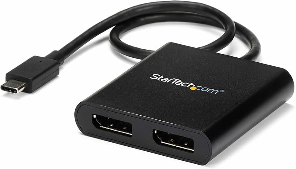 USB-C to Dual DisplayPort Adapter for Multi-Monitor Setup