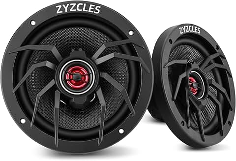Premium 6.5" Hi-Fi Coaxial Car Speakers, 1000W Max Power (Pair)