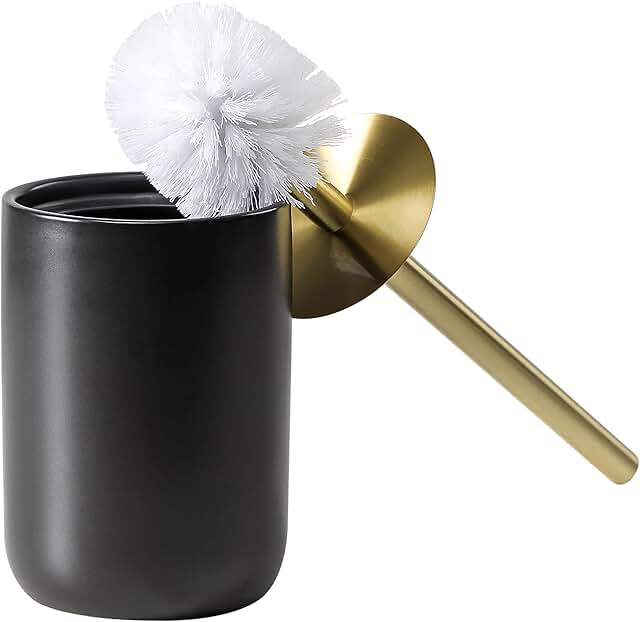 Ceramic Toilet Brush Set with Holder