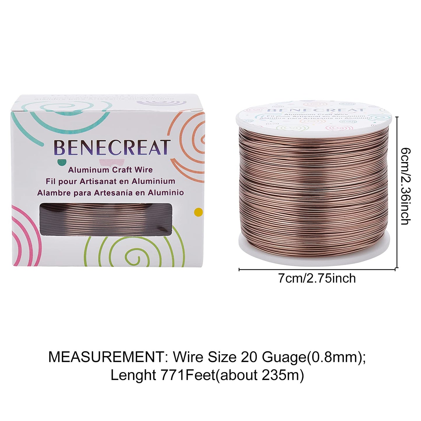 Matte Aluminum Jewelry Wire 20 Gauge for Beading and Crafting