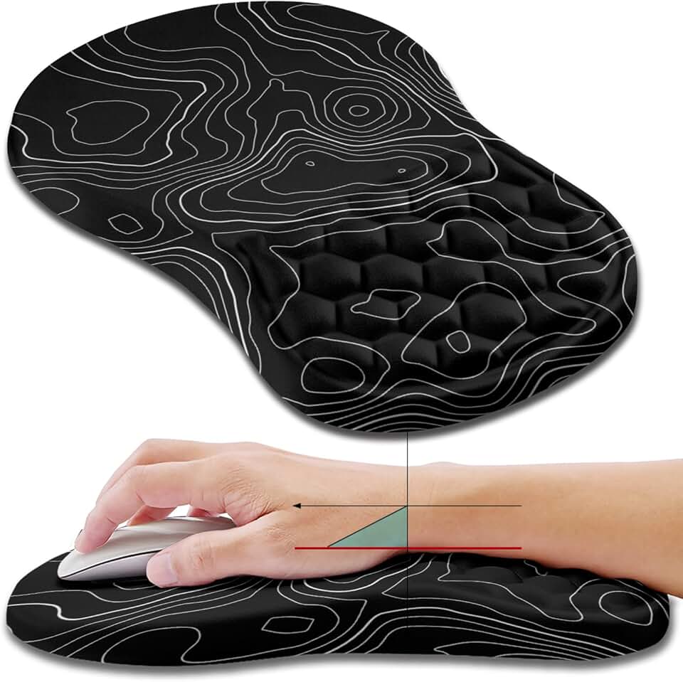 Ergonomic Mouse Pad with Wrist Support and Memory Foam