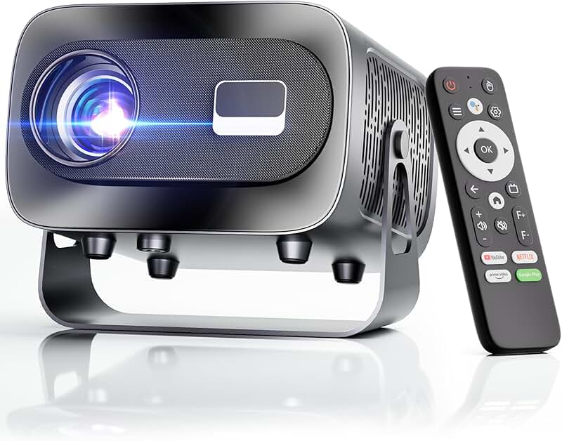Portable 1080P HD Projector with WiFi, Bluetooth, and Electric Focus