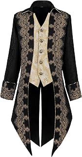 Men's Vintage Gothic Embroidered Tailcoat Jacket
