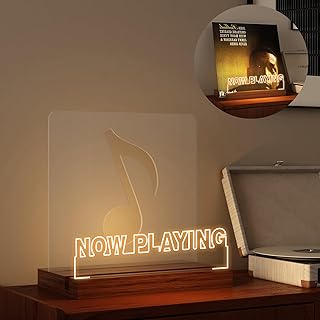 Vinyl Record Display Stand with Light
