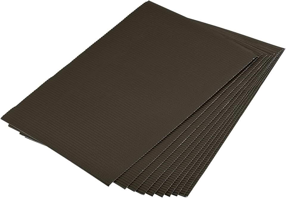 Corrugated Paper Sheets 25pcs 11.69x8.27 inches Brown