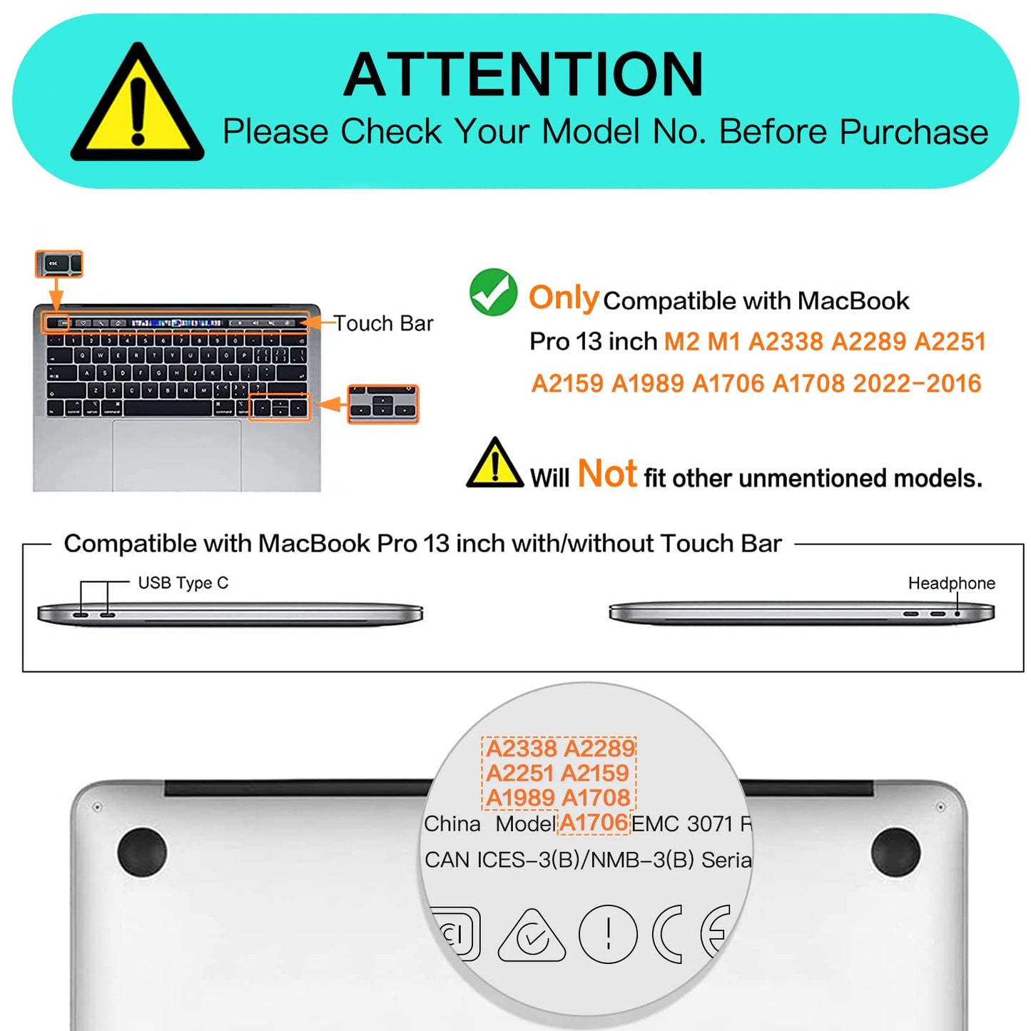 Compatible with MacBook Pro 13 inch Case 2022, 2021, 2020-2016 M2 M1 A2338 A2251 A2289 A2159 A1989 A1708 A1706, Plastic Hard Shell Case & Keyboard Cover & Webcam Cover, Rose Quartz