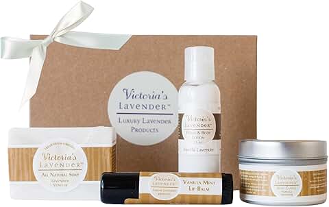 Natural Body Care Gift Set with Soap, Lotion, Lip Balm