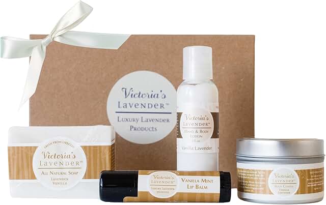 Natural Body Care Gift Set with Soap, Lotion, Lip Balm