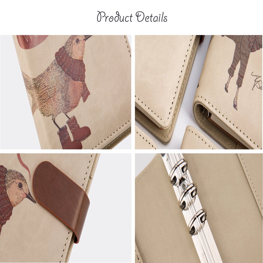 Cute Simple PU Leather Diary with Polar Bear Design