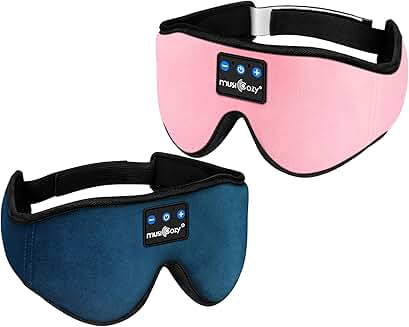 Wireless 3D Sleep Mask with Stereo Sound, 2 Pack