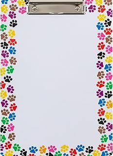 Six paw-print clipboards