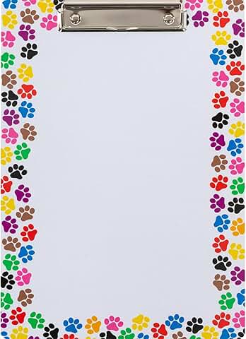 Six paw-print clipboards