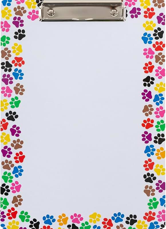 Six paw-print clipboards