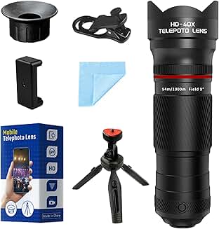 40X Telephoto Lens with Tripod for Smartphones
