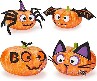 124 Halloween Foam Pumpkin Stickers for Crafts