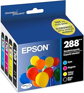 Black and color ink cartridge set for printers