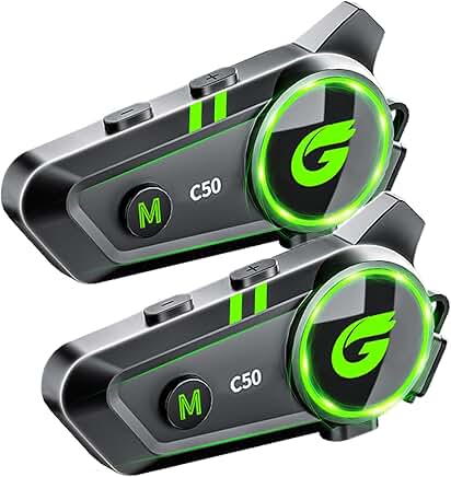Motorcycle Helmet Intercom for Two Riders with Waterproof and Voice Control
