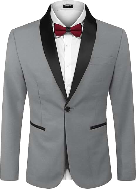 Men's One-Button Tuxedo Jacket for Formal Events