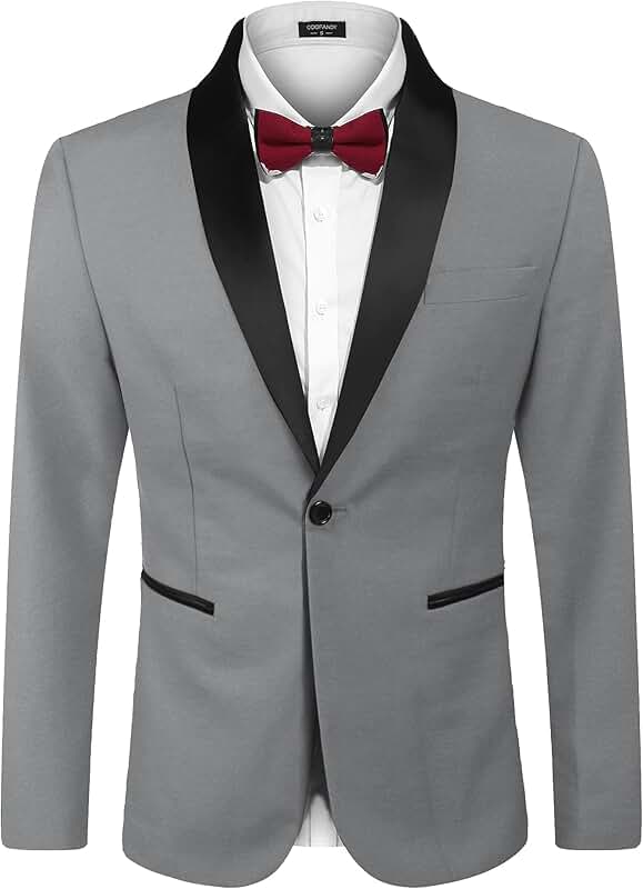 Men's One-Button Tuxedo Jacket for Formal Events