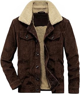 Men's Warm Sherpa-Lined Corduroy Trucker Jacket