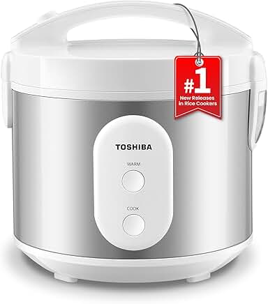 5.5 Cup Rice Cooker with Steaming Basket and Non-Stick Pot