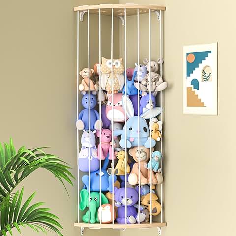 Wooden Corner Storage for Plush Toys
