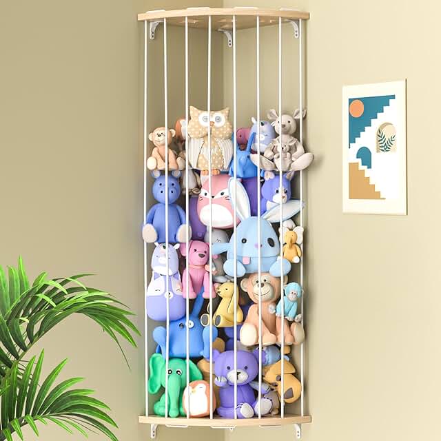Wooden Corner Storage for Plush Toys