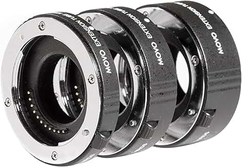 3-Piece AF Chrome Macro Extension Tube Set for Fujifilm X Cameras