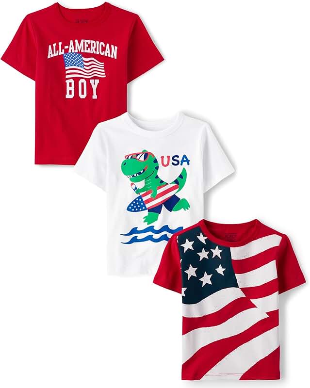 Baby Boys' Holiday and Birthday Short Sleeve T-Shirts Pack