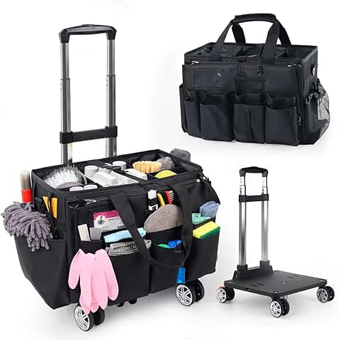 Portable Rolling Cleaning Caddy with Wheels