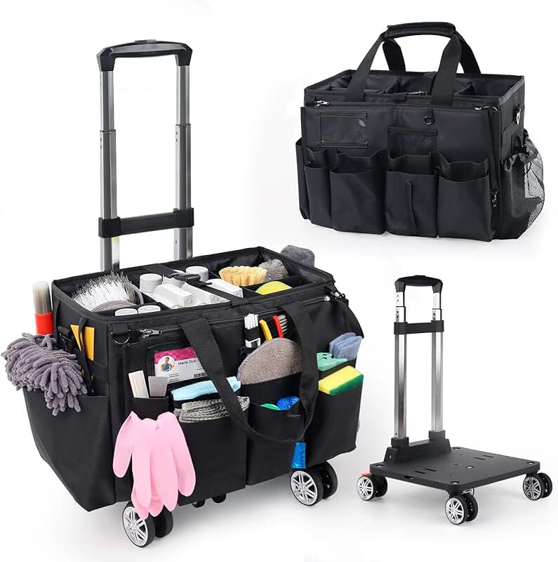 Portable Rolling Cleaning Caddy with Wheels
