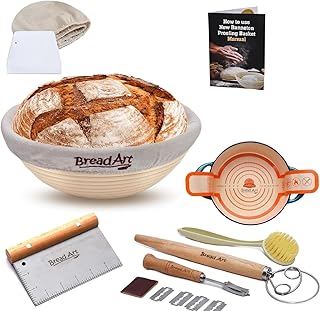 9-Inch Round Bread Proofing Basket Set with Tools