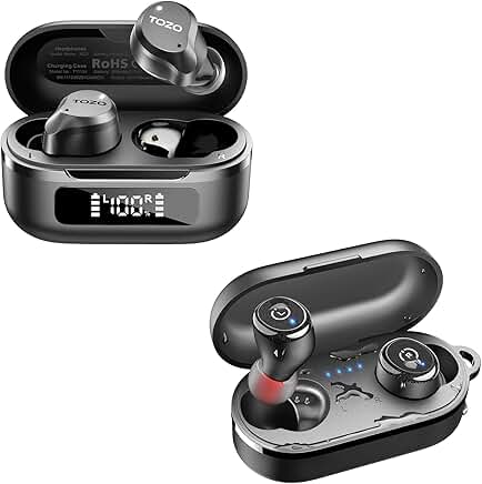 Wireless Noise Cancelling Earbuds with Waterproof and Clear Calls