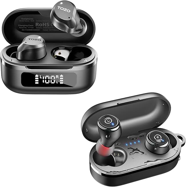 Wireless Noise Cancelling Earbuds with Waterproof and Clear Calls