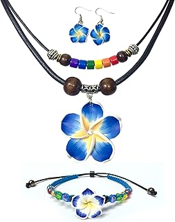 Hawaiian Plumeria Flower Jewelry Set for Women