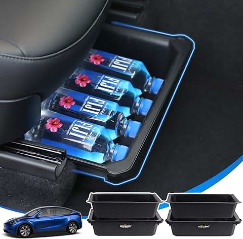 Two Under-Seat Storage Boxes for Tesla Model Y
