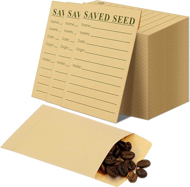 120 Seed Envelopes, Resealable, 4.7 x 3.15 Inch