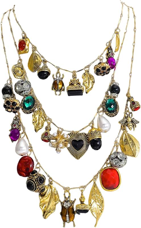 Vintage 3-Layer Pendant Necklace for Women