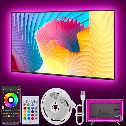 20ft RGB LED TV Backlight with Remote and App Control